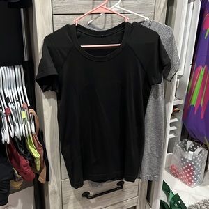 Black lululemon short sleeve swiftly tech top